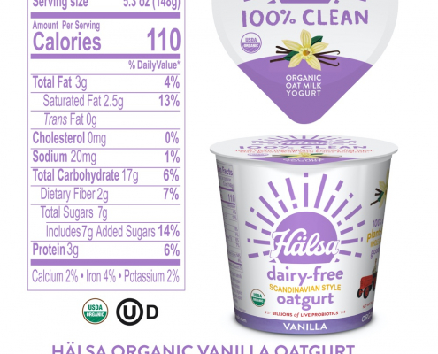 Hälsa Organic Vanilla Oatmilk Yogurt 24 oz_Nutrition Facts & Ingredients