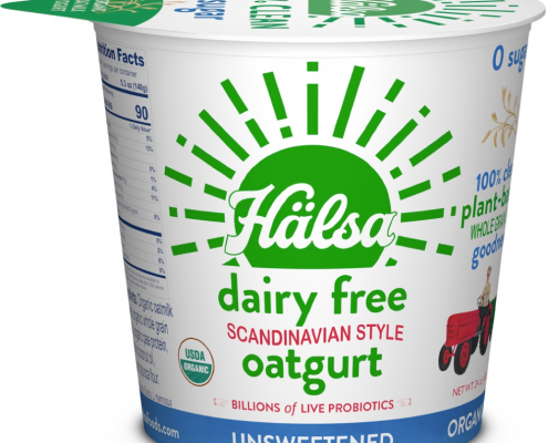 Hälsa Plain Unsweetened Zero Sugar Organic Oatmilk Yogurt_24 oz_Front