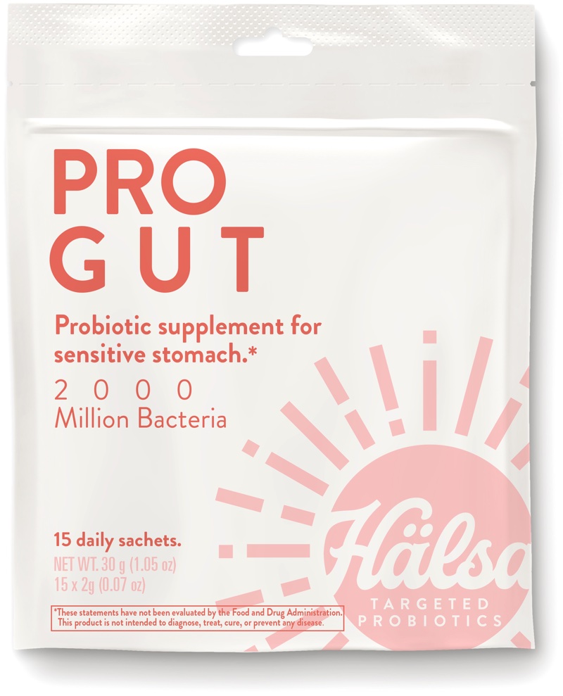 Hälsa Pro Gut Probiotic supplement for sensitive stomach.